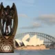 The NRL trophy at the 2026 season launch.