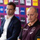 Brisbane Broncos head coach Michael Maguire and CEO Dave Donaghy