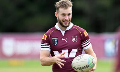Sam Walker training with Queensland.