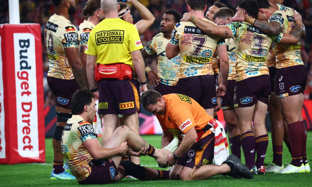Brisbane Broncos vs the Dolphins at Suncorp Stadium.