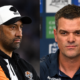 Wests Tigers head coach Benji Marshall and Bulldogs boss Cameron Ciraldo.