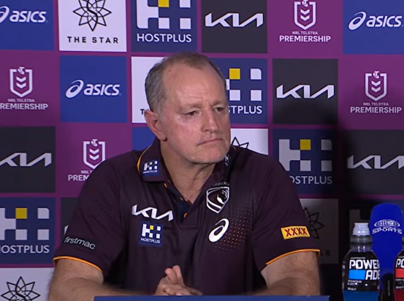 Brisbane Broncos head coach Michael Maguire after the win over the Bulldogs.