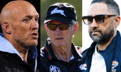 Cronulla's Craig Fitzgibbon, Souths' Wayne Bennett and Wests' Benji Marshall. Credit: Imago.