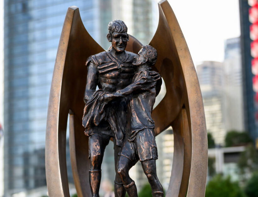 The NRL Premiership trophy. Credit: Imago.