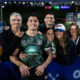 Jett Cleary with his family after playing for the Warriors. Credit: Imago.