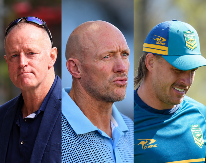 Broncos' Michael Maguire, Sharks' Craig Fitzgibbon and Cameron Munster of Storm, Queensland and Australia. Credit: Imago.