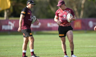 Queensland Maroons State of Origin team training session at Sanctuary Cove on the Gold Coast