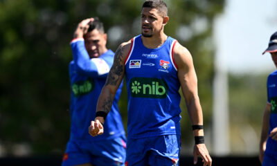 Dane Gagai in training with the Newcastle Knights. Credit: Imago.