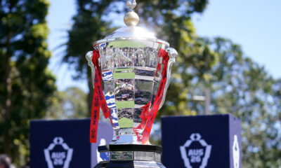 The Rugby League World Cup trophy. Credit: Imago.
