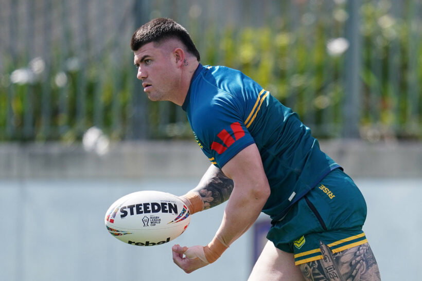 Newcastle Knights' Bradman Best in training with Australia. Credit: Imago.