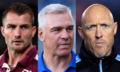 Manly's Kieran Foran, Eels' Jason Ryles and Sharks' Craig Fitzgibbon. Credit: Imago.