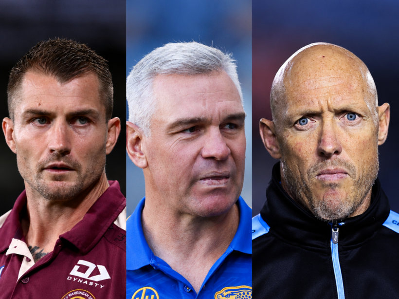 Manly's Kieran Foran, Eels' Jason Ryles and Sharks' Craig Fitzgibbon. Credit: Imago.
